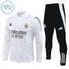 Real Madrid Trainings Sweatshirt Quarter-zip 2024-25 Witte - Kids